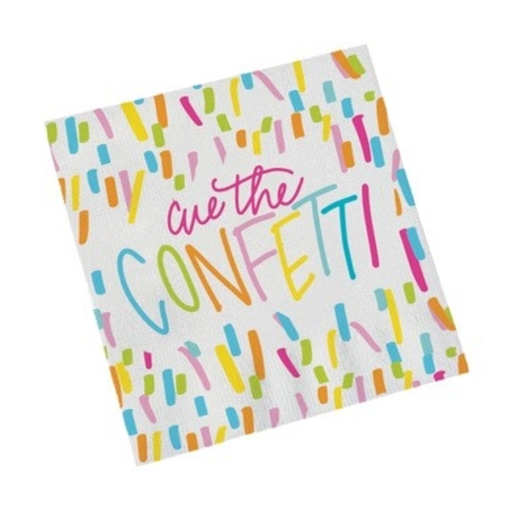 all she wrote notes cue the confetti cocktail napkins