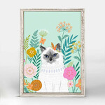 m. lynne designs curious kitten framed canvas