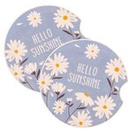 m. lynne designs daisy set of two car coasters