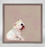 available at m. lynne designs Daisy Pup Framed Canvas