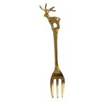 m. lynne designs deer brass & stainless steel appetizer fork
