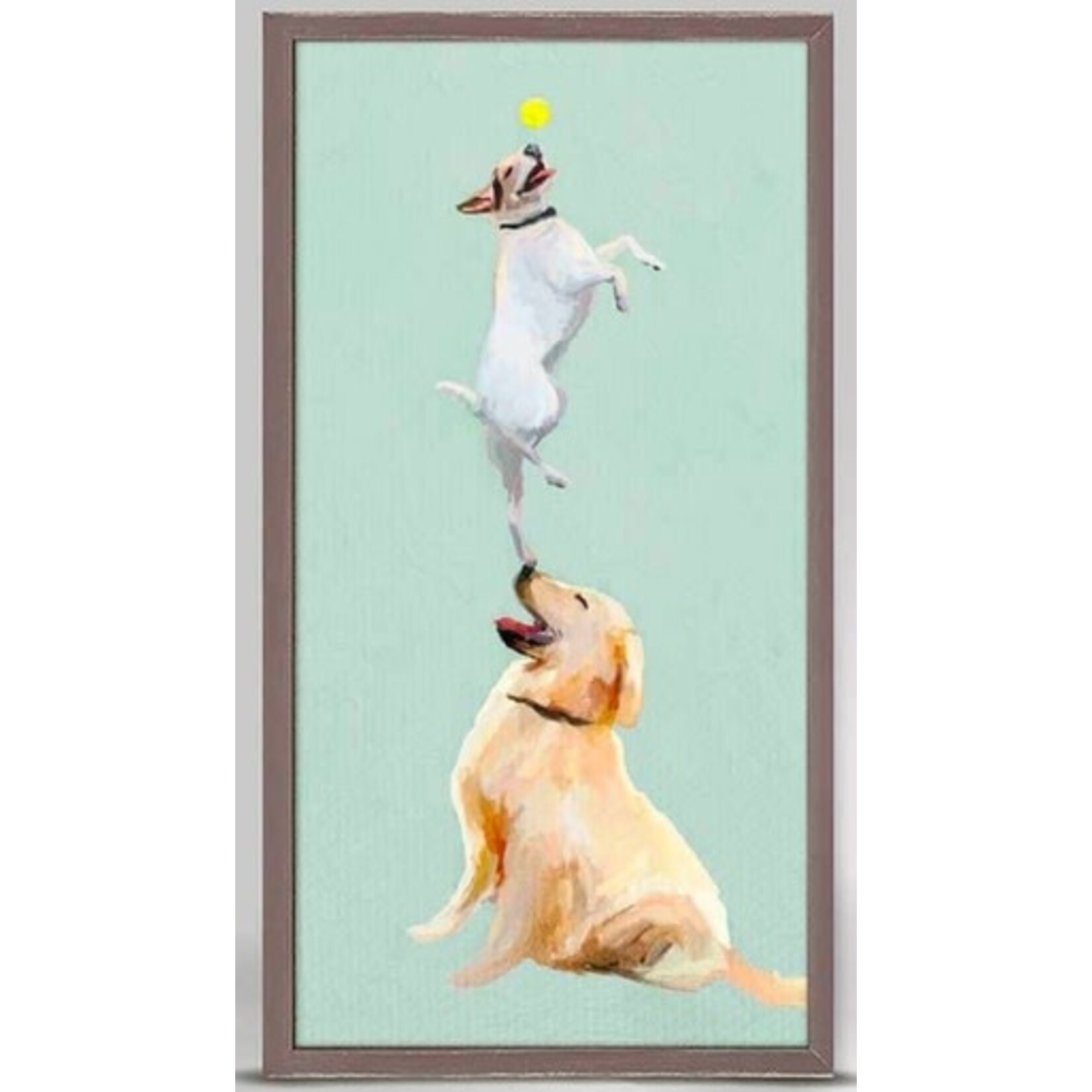 m. lynne designs dog games framed canvas