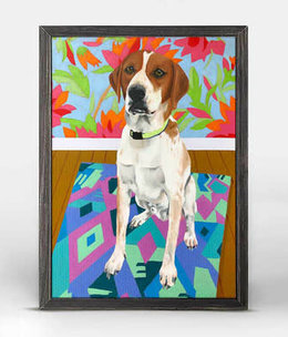 available at m. lynne designs Dog Tales, Porter Framed Canvas