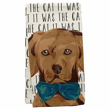 available at m. lynne designs Dog Tea Towel