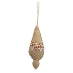 m. lynne designs felted wool ornament with beads