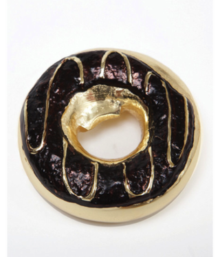 available at m. lynne designs Donut with Chocolate Icing Bottle Opener