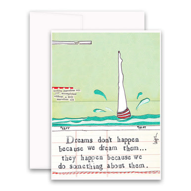 curly girl Dreams Card