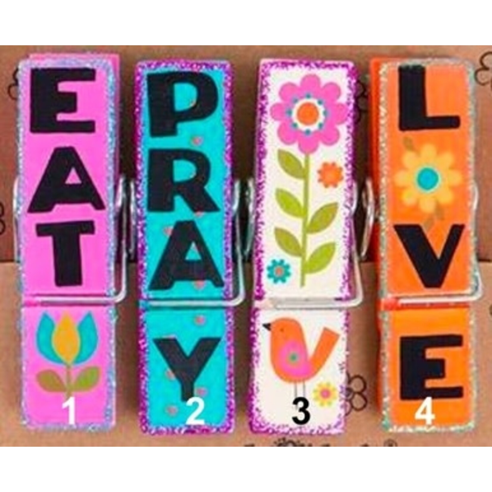 natural life eat pray love magnet clip