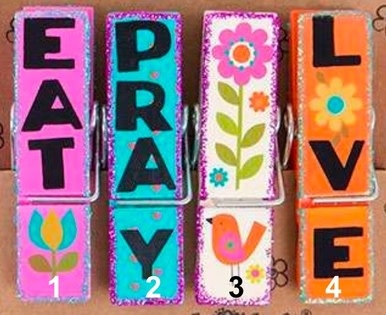 natural life Eat Pray Love Magnet Clip