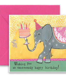 curly girl enormously happy card