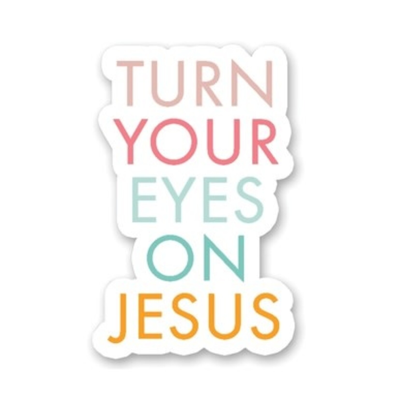 m. lynne designs eyes on jesus sticker