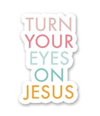 available at m. lynne designs Eyes on Jesus Sticker