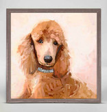 Fancy Apricot Poodle Framed Canvas