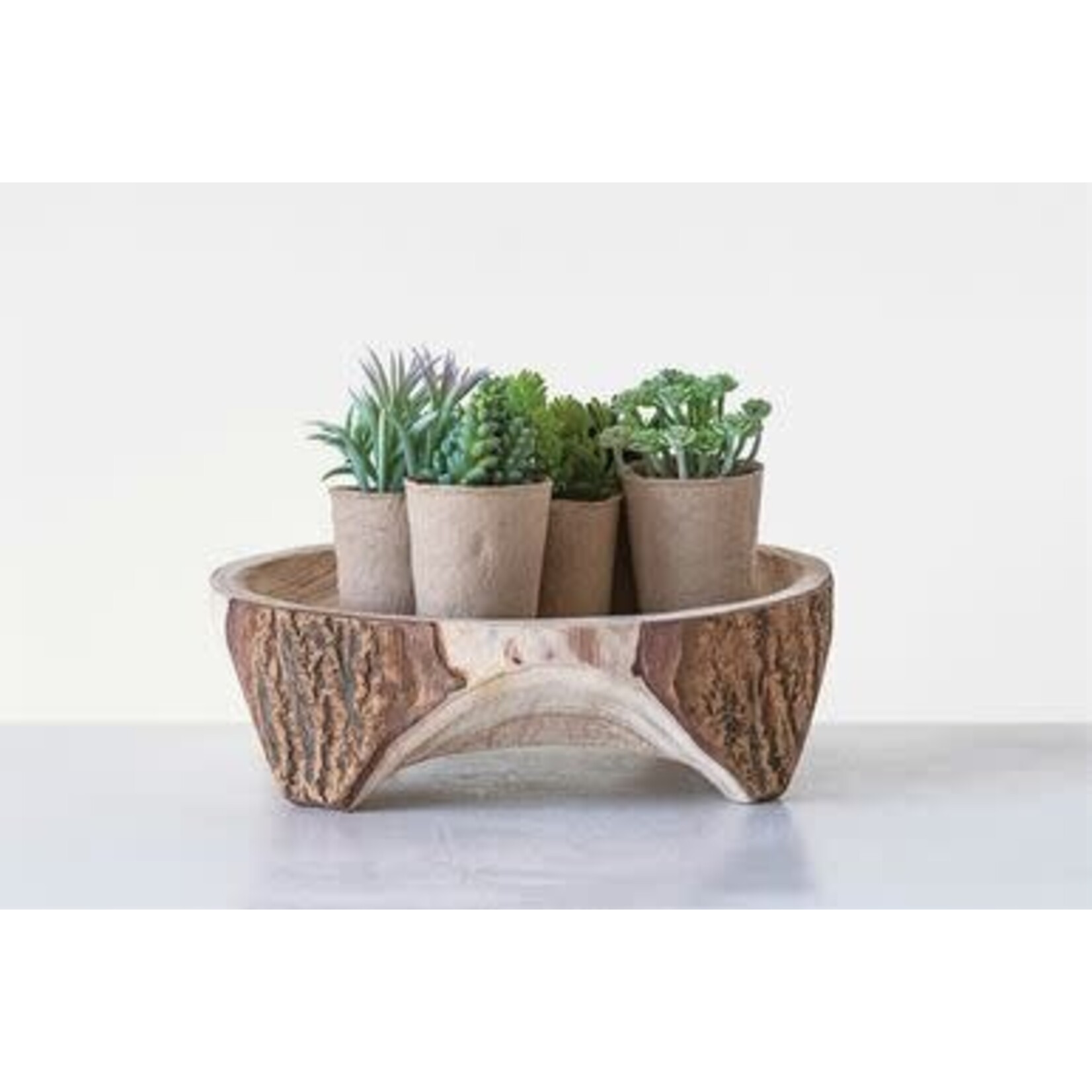 m. lynne designs faux succulent in paper pot
