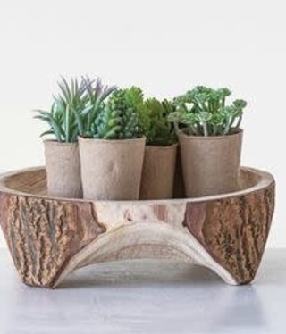 available at m. lynne designs Faux Succulent in Paper Pot