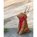m. lynne designs felt dog with antlers