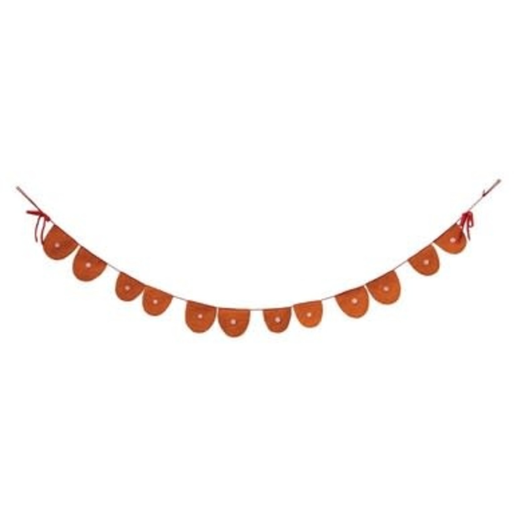 m. lynne designs felt orange & pink scallops garland