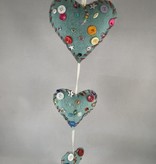 available at m. lynne designs Felt Triple Heart Ornament