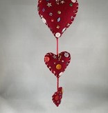 available at m. lynne designs Felt Triple Heart Ornament