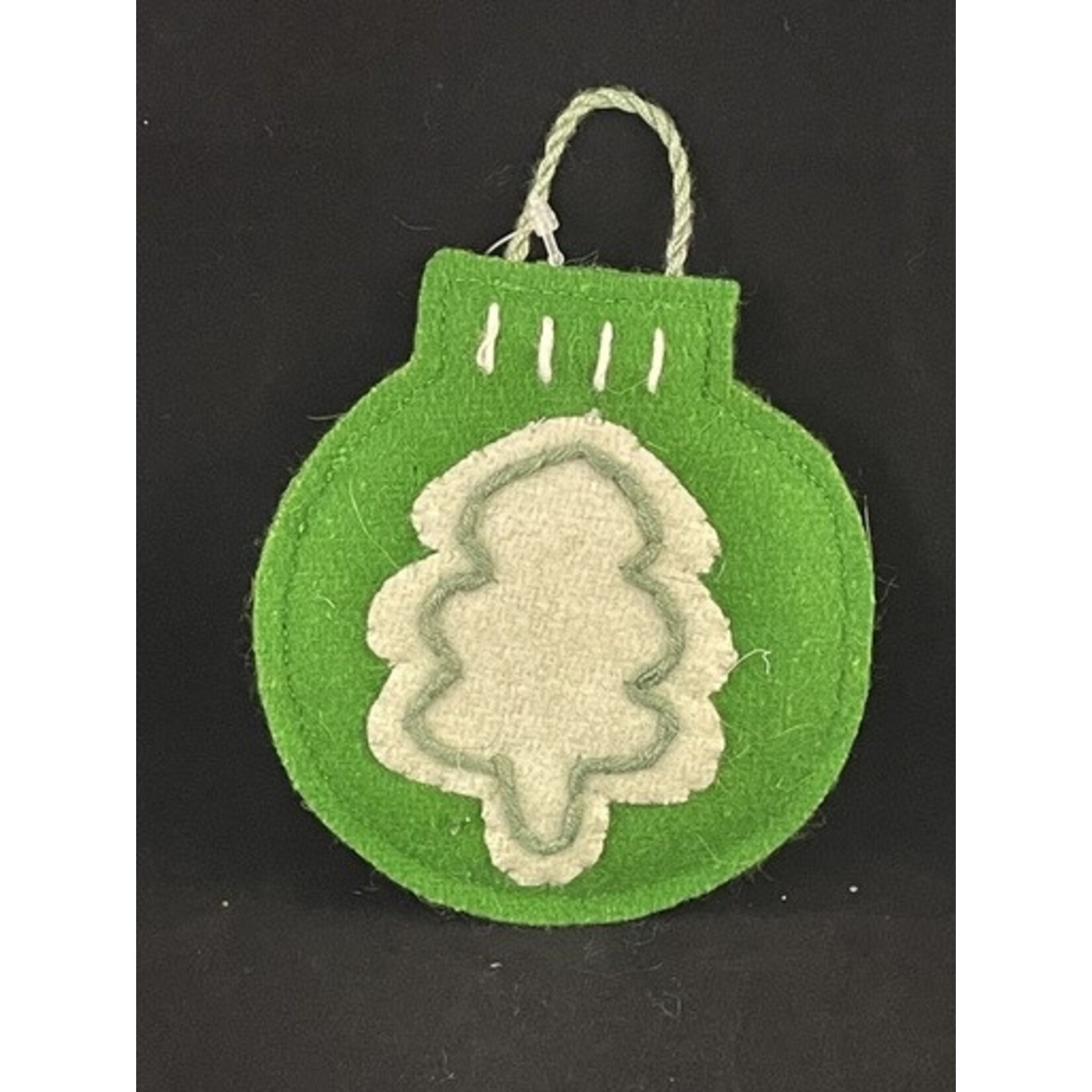 m. lynne designs felted ornament with tree