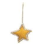 m. lynne designs felted wool star with beads ornament
