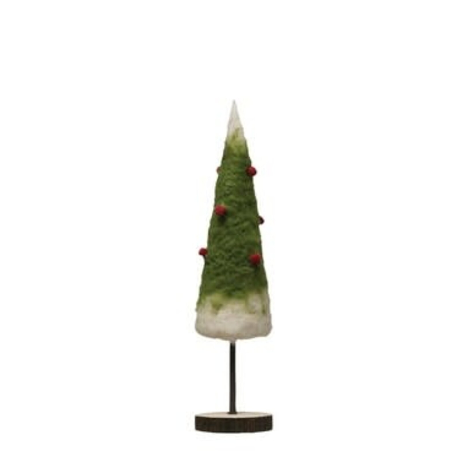 m. lynne designs felted wool tree with red dots