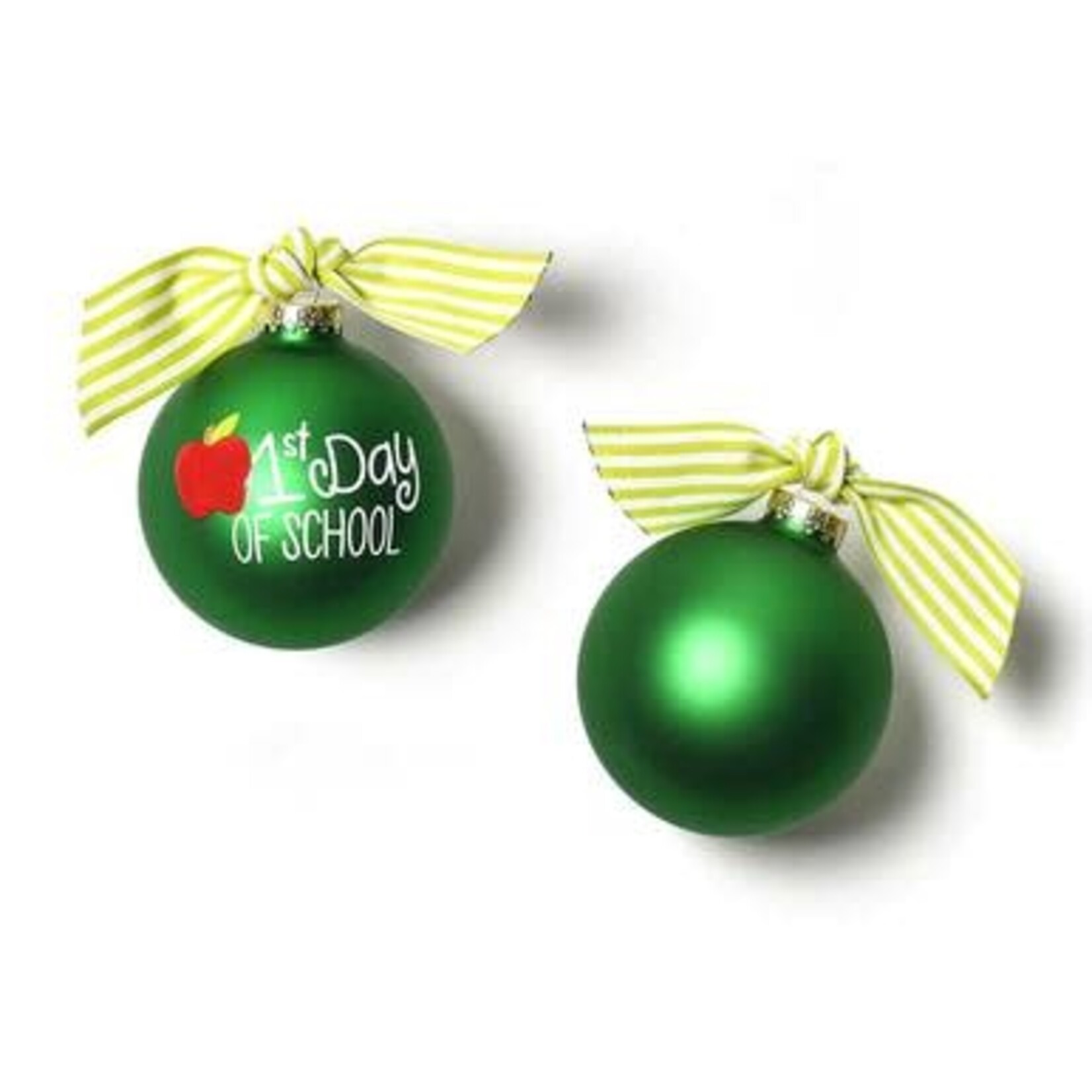 coton colors first day of school glass ornament