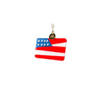 happy everything flag shaped ornament