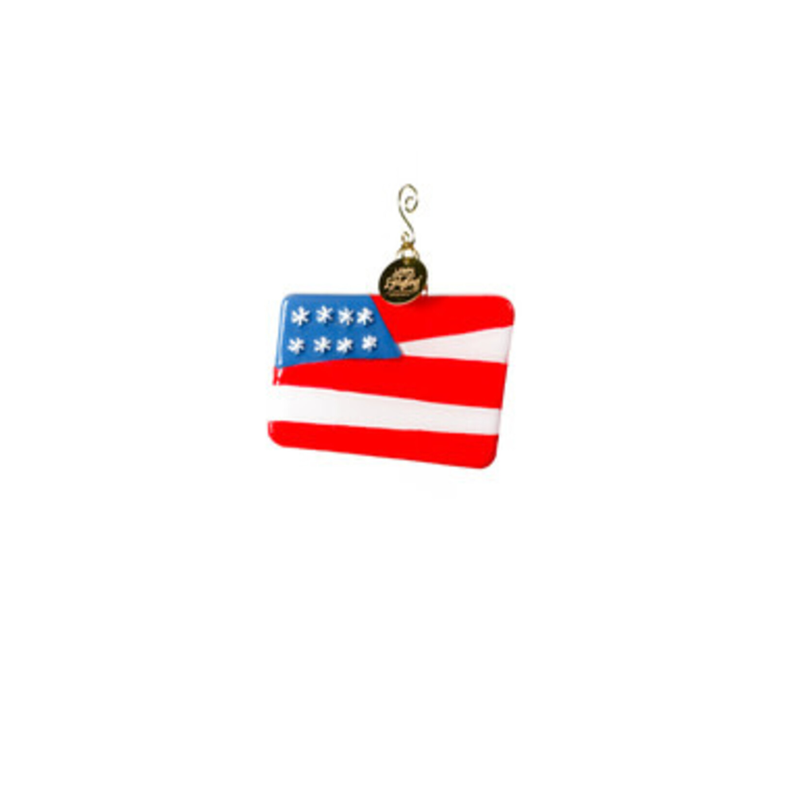 happy everything flag shaped ornament