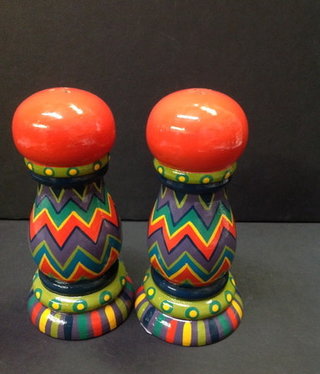 available at m. lynne designs Flame Jewel Salt and Pepper Set