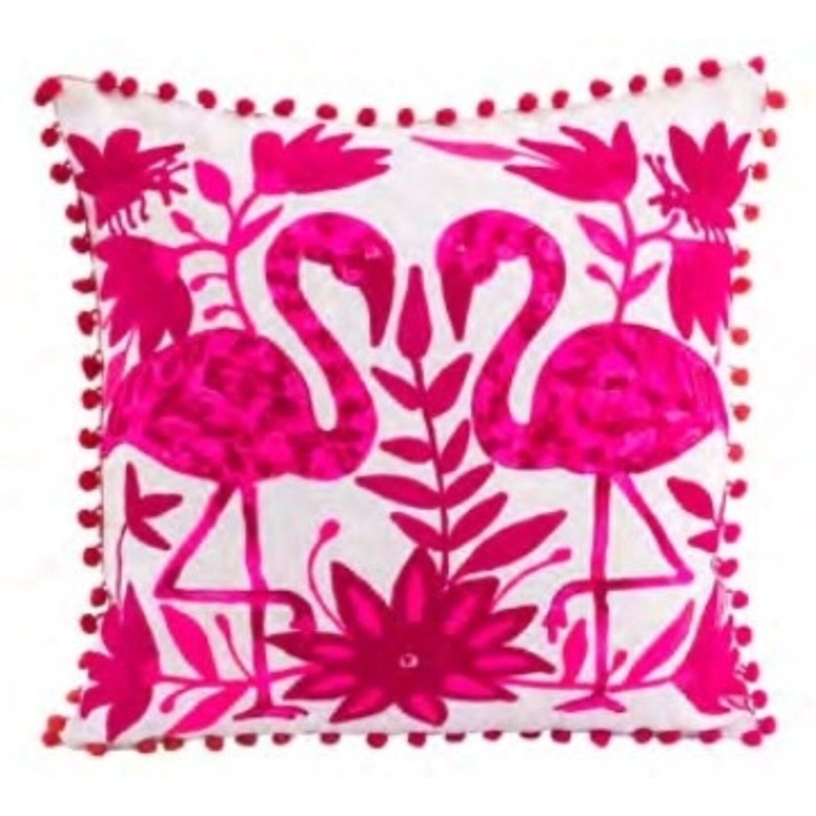 m. lynne designs flamingos pillow