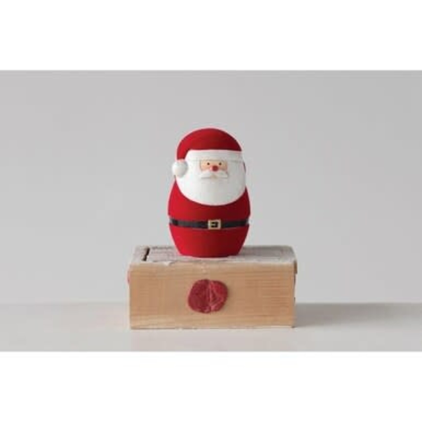 m. lynne designs flocked santa