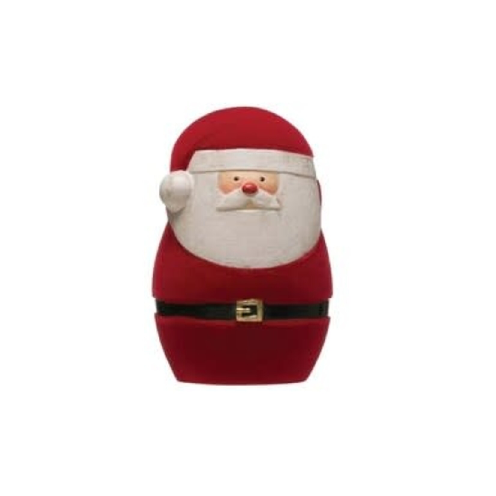 m. lynne designs flocked santa
