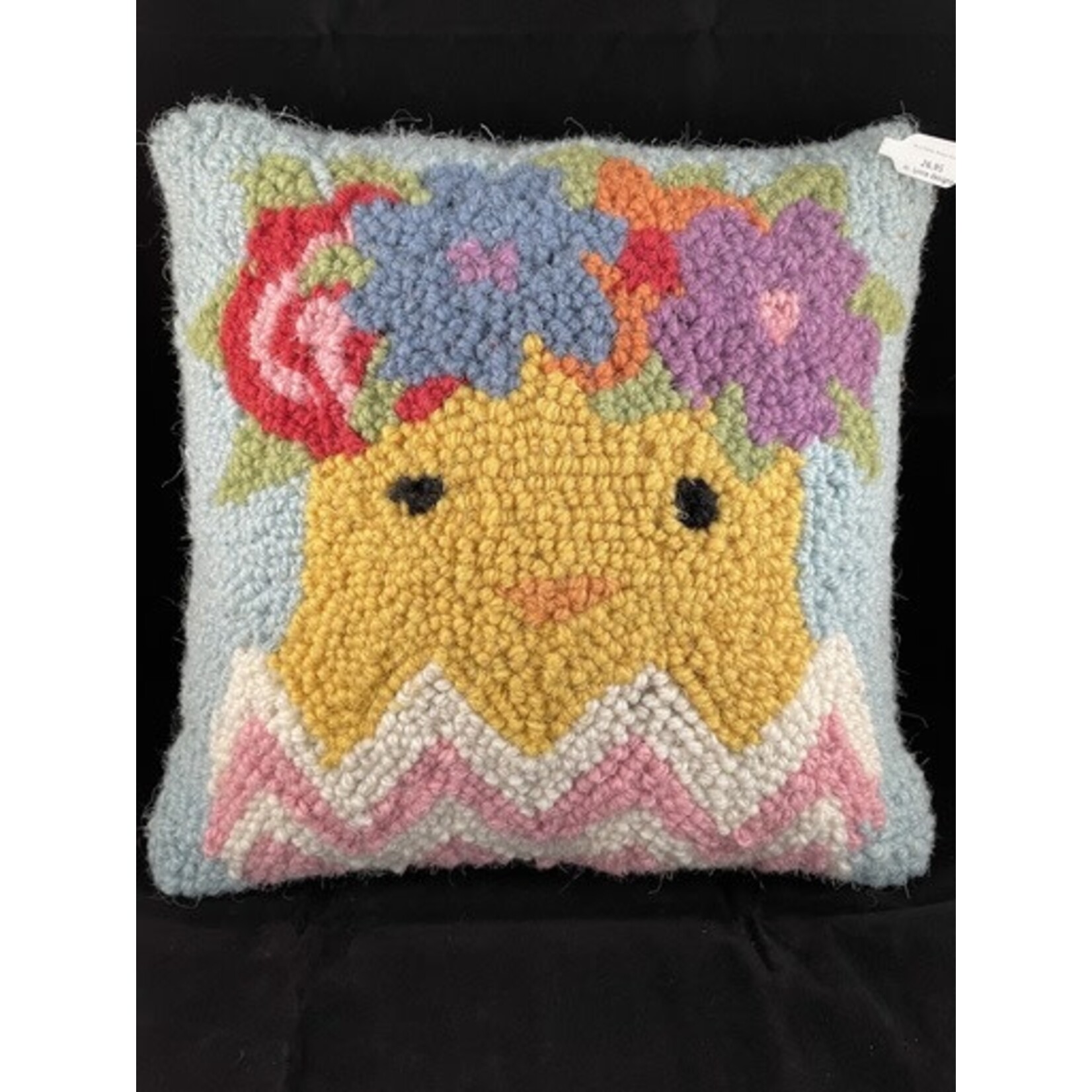 m. lynne designs flower crown chick hook pillow