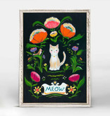 available at m. lynne designs Flower Meower Framed Canvas
