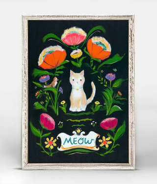 available at m. lynne designs Flower Meower Framed Canvas