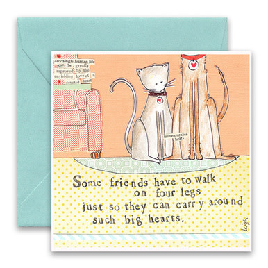 curly girl Four Legs Card