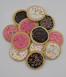 Frosted Sugar Cookie with Sprinkles, Brown