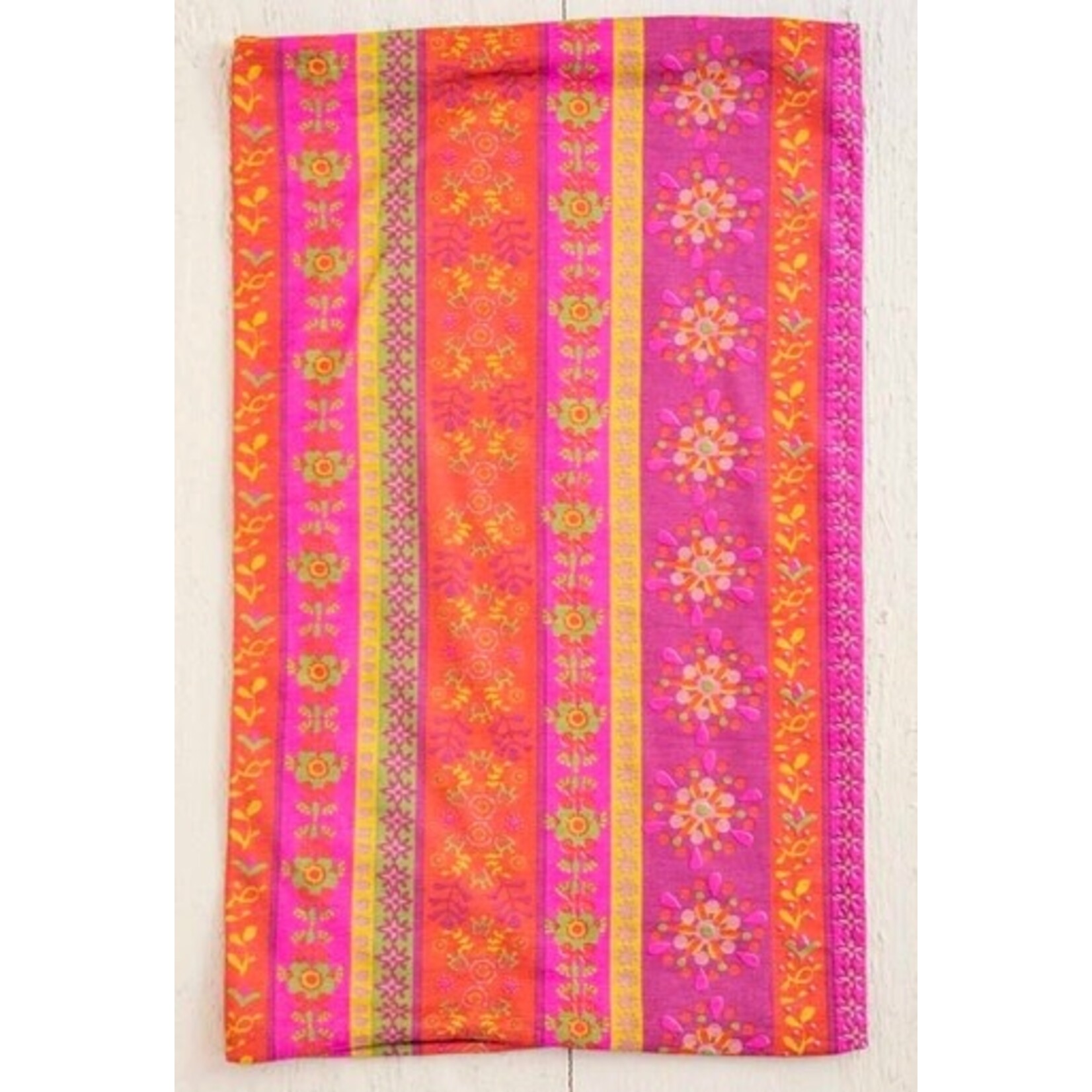 natural life fuchsia floral stripes boho bandeau