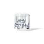 happy everything stone skinny stripe square mini platter