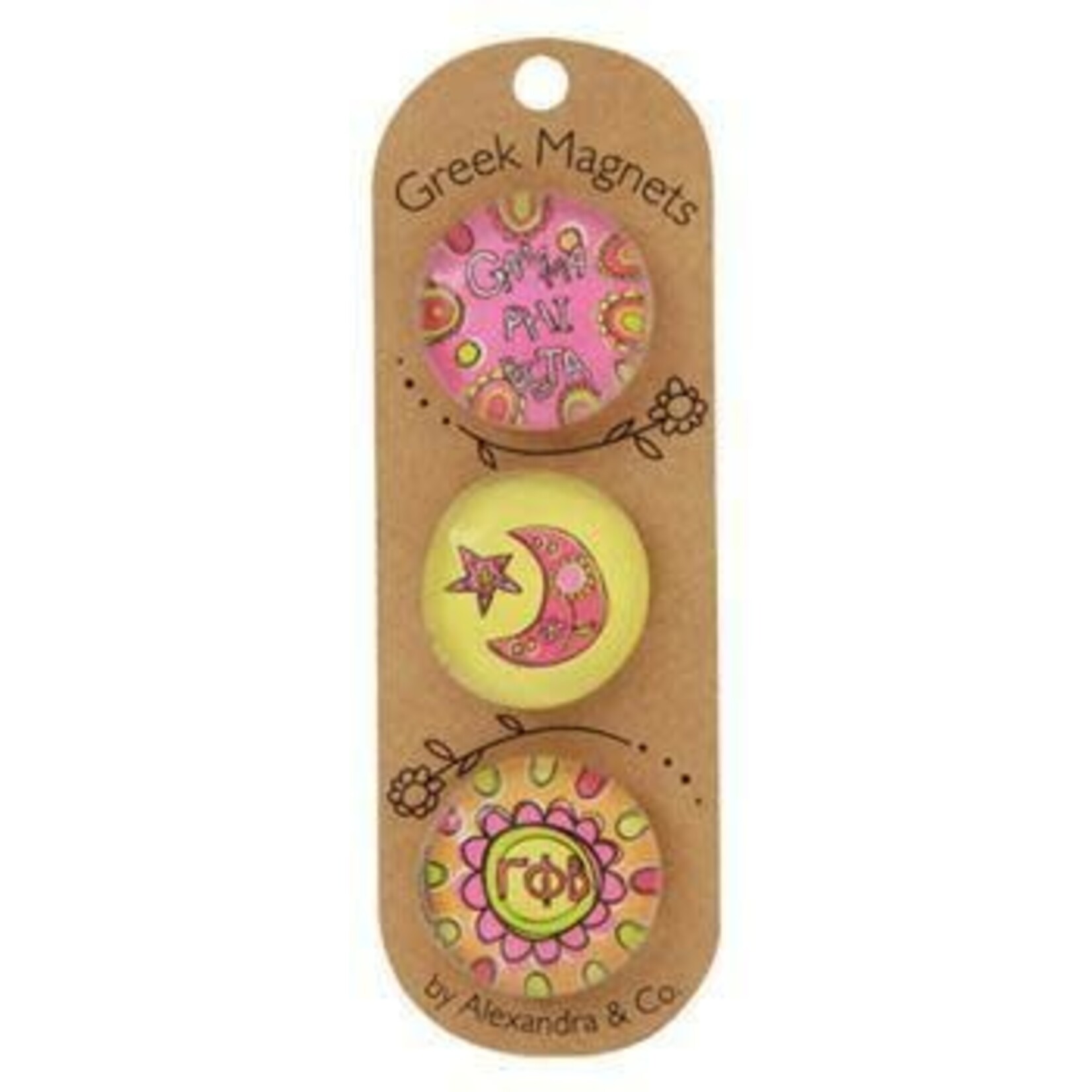 m. lynne designs gamma phi beta large magnets