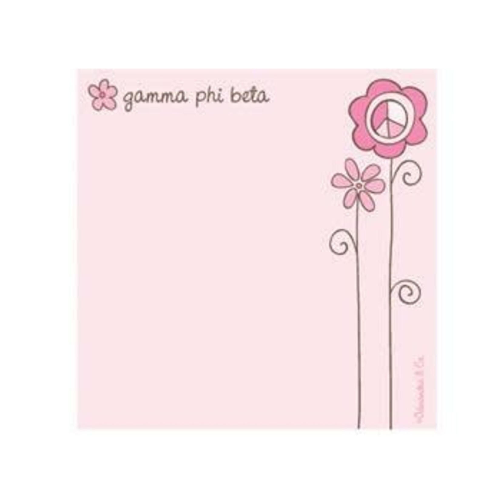 m. lynne designs gamma phi beta peace sticky notes