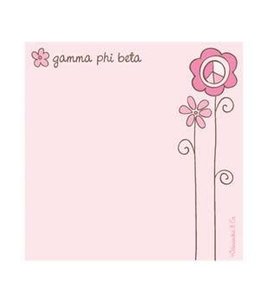 available at m. lynne designs Gamma Phi Beta Peace Sticky Notes