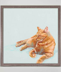 available at m. lynne designs Gary the Cat Framed Canvas