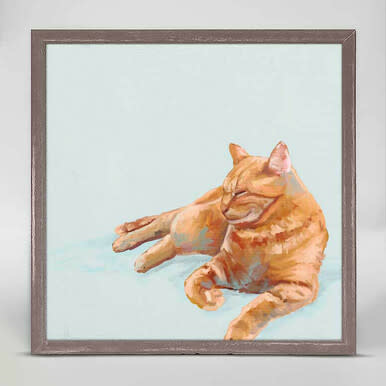 available at m. lynne designs Gary the Cat Framed Canvas