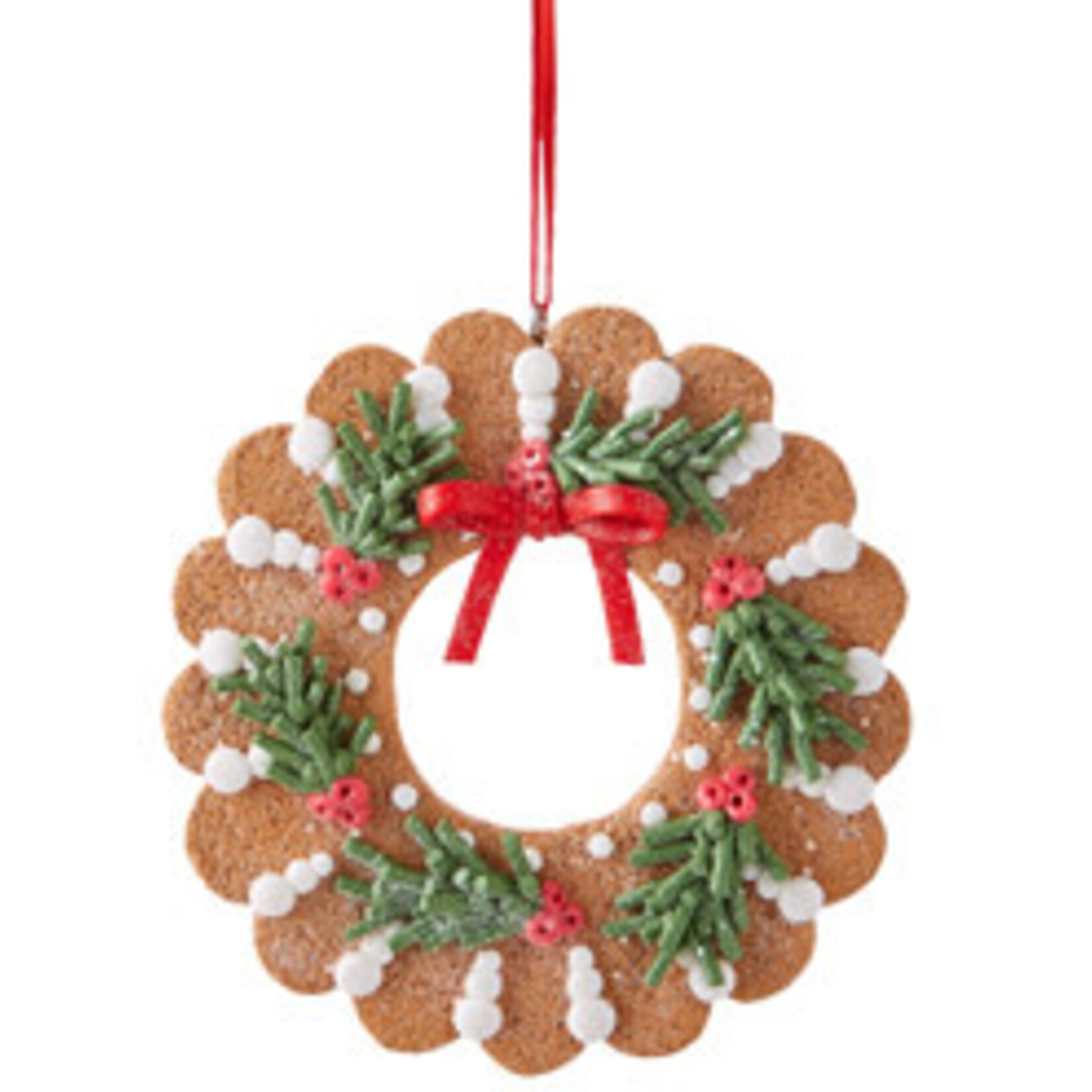 m. lynne designs gingerbread wreath ornament