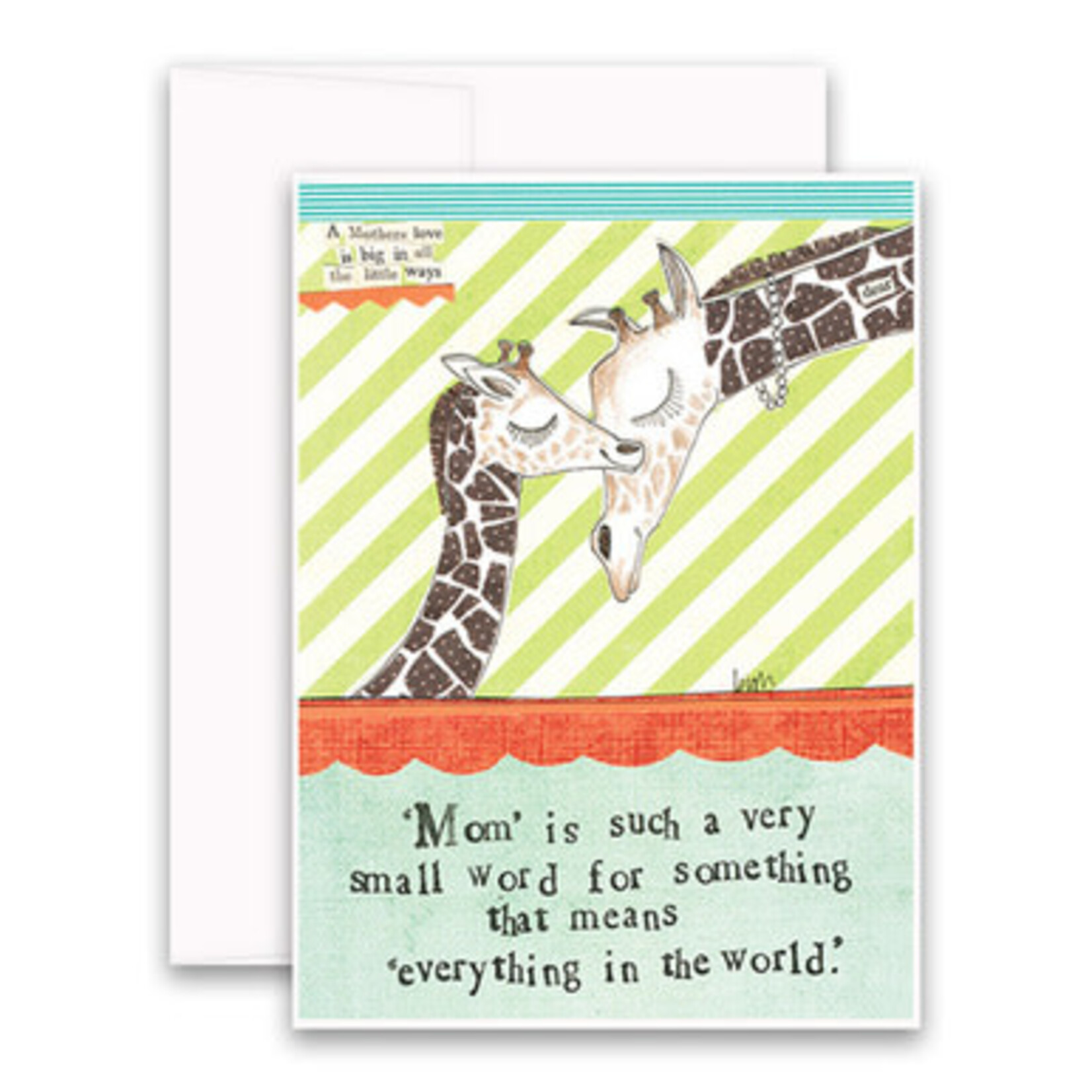 curly girl giraffe mom card