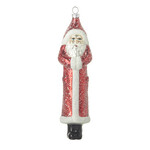m. lynne designs glass santa ornament