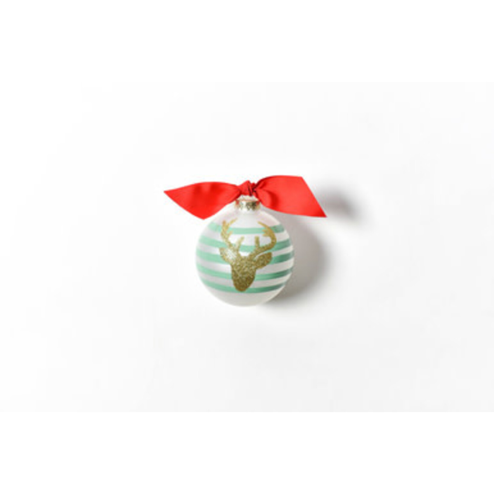 coton colors glitter deer glass ornament