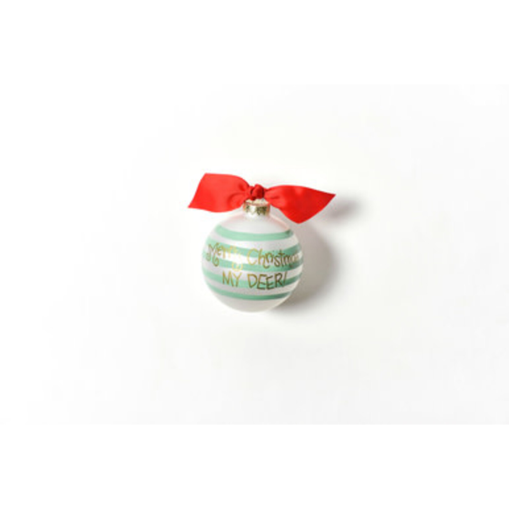 coton colors glitter deer glass ornament